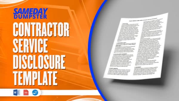 Contractor Service Disclosure Template
